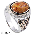 Neue Ankunft 925 Sterling Silber Ring mit Naturstein